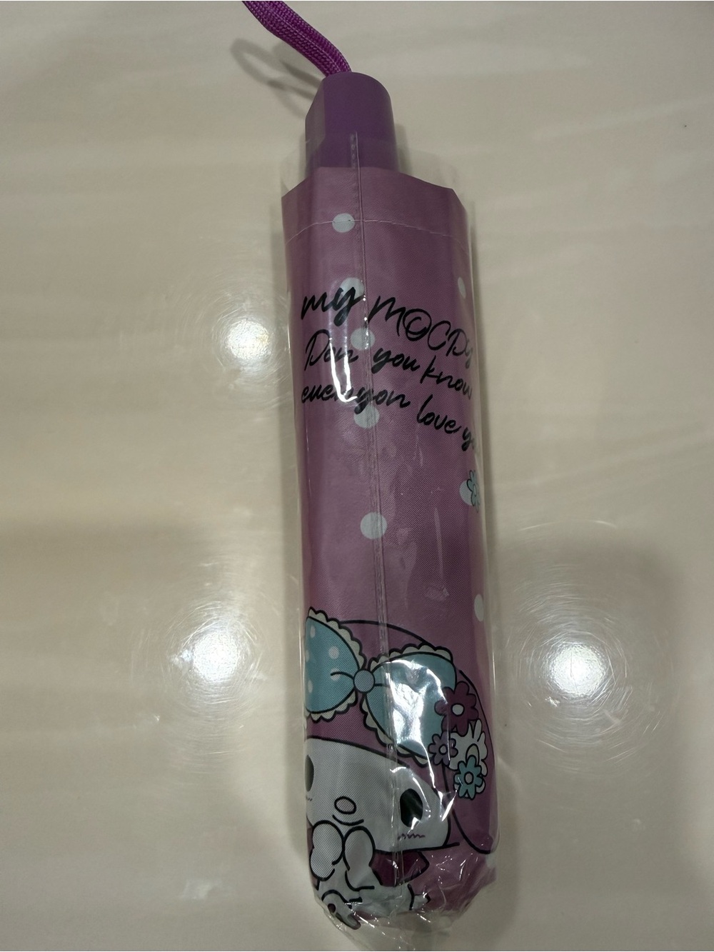 New Purple My Melody Polka Dot Travel Umbrella